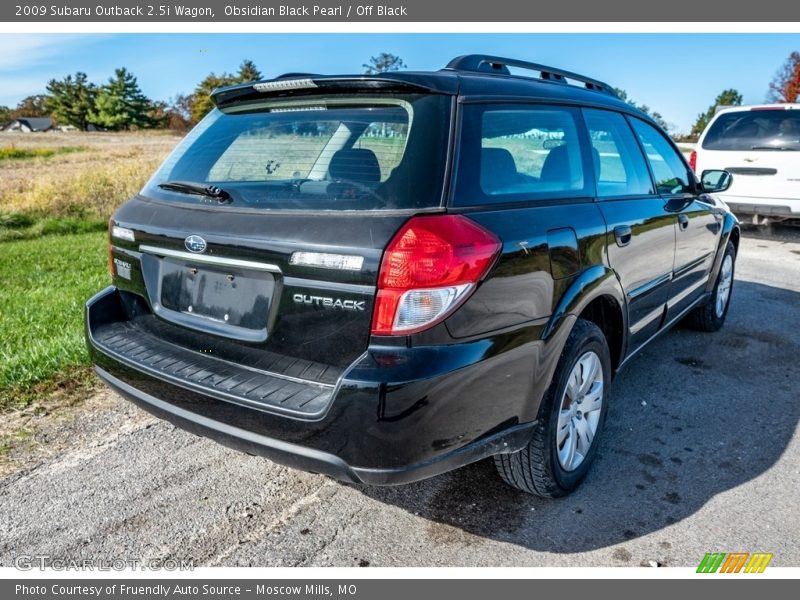 Obsidian Black Pearl / Off Black 2009 Subaru Outback 2.5i Wagon
