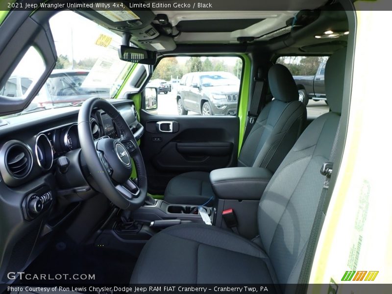 Front Seat of 2021 Wrangler Unlimited Willys 4x4