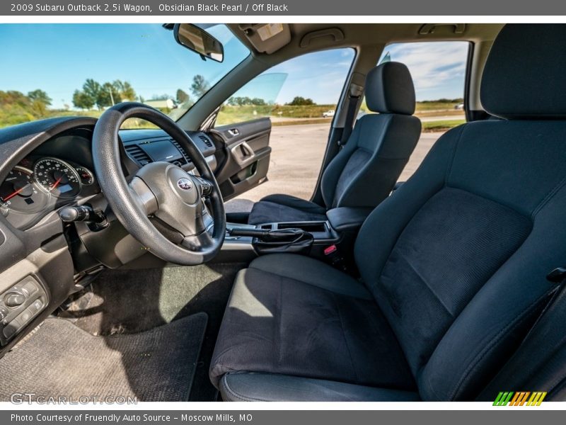 Obsidian Black Pearl / Off Black 2009 Subaru Outback 2.5i Wagon