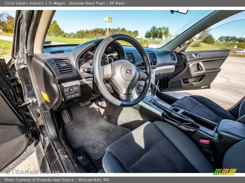 Obsidian Black Pearl / Off Black 2009 Subaru Outback 2.5i Wagon