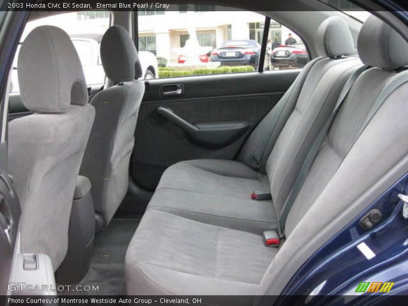 Eternal Blue Pearl / Gray 2003 Honda Civic EX Sedan
