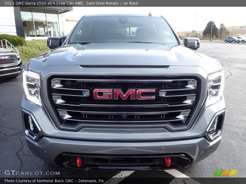 Satin Steel Metallic / Jet Black 2021 GMC Sierra 1500 AT4 Crew Cab 4WD