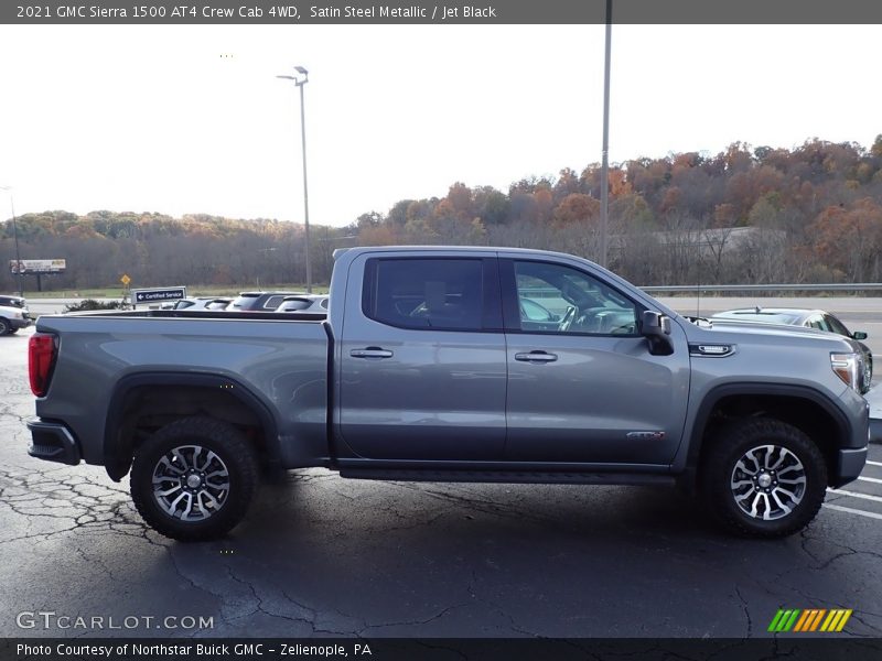 Satin Steel Metallic / Jet Black 2021 GMC Sierra 1500 AT4 Crew Cab 4WD