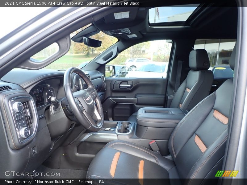 Satin Steel Metallic / Jet Black 2021 GMC Sierra 1500 AT4 Crew Cab 4WD