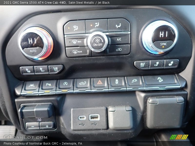 Satin Steel Metallic / Jet Black 2021 GMC Sierra 1500 AT4 Crew Cab 4WD