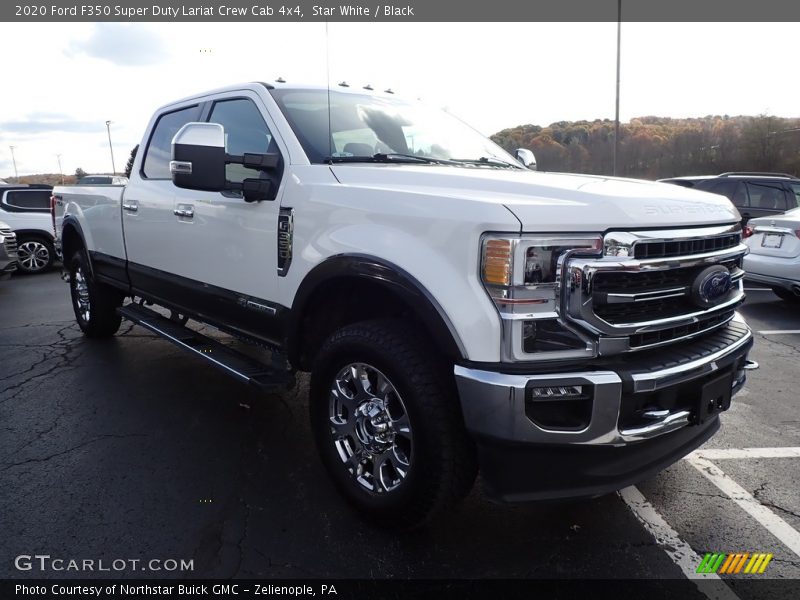 Star White / Black 2020 Ford F350 Super Duty Lariat Crew Cab 4x4