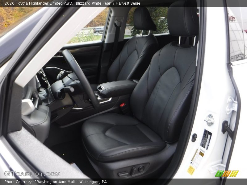 Blizzard White Pearl / Harvest Beige 2020 Toyota Highlander Limited AWD