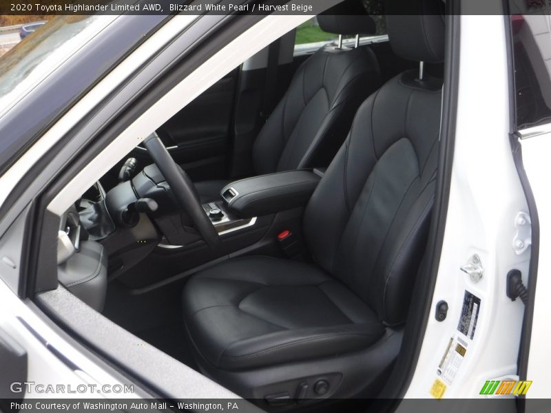 Blizzard White Pearl / Harvest Beige 2020 Toyota Highlander Limited AWD