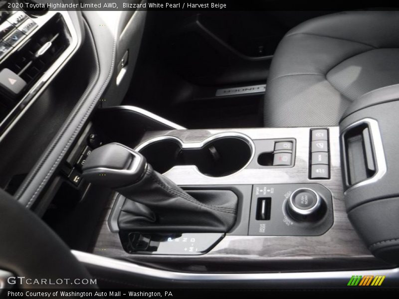 Blizzard White Pearl / Harvest Beige 2020 Toyota Highlander Limited AWD