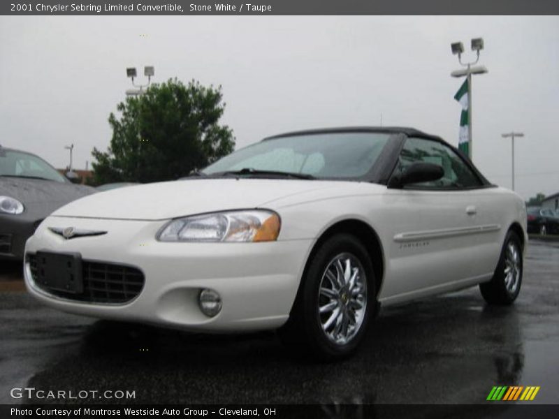 Stone White / Taupe 2001 Chrysler Sebring Limited Convertible