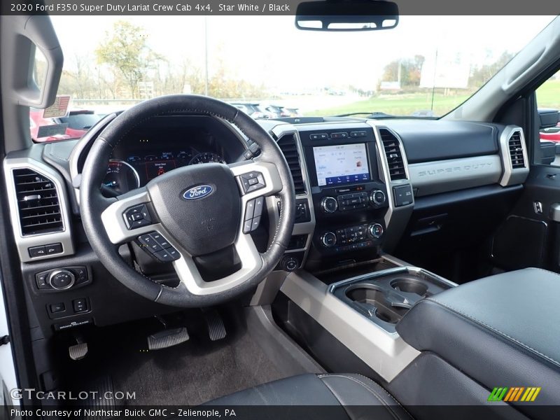 Star White / Black 2020 Ford F350 Super Duty Lariat Crew Cab 4x4