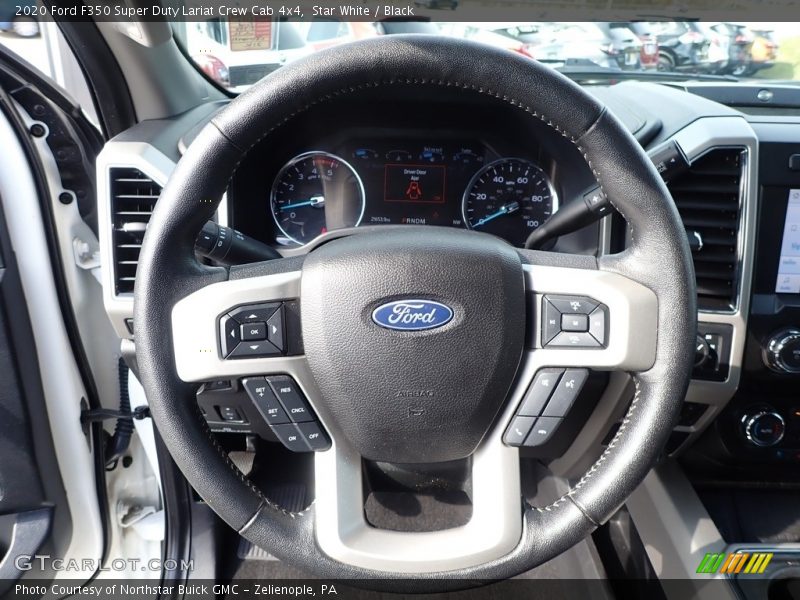 Star White / Black 2020 Ford F350 Super Duty Lariat Crew Cab 4x4