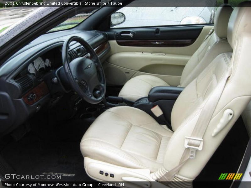 Stone White / Taupe 2001 Chrysler Sebring Limited Convertible