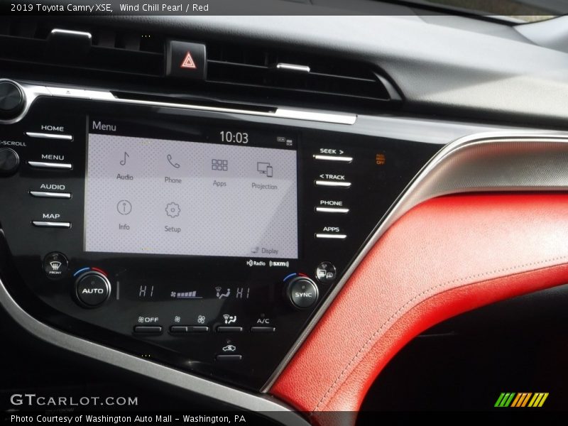 Wind Chill Pearl / Red 2019 Toyota Camry XSE
