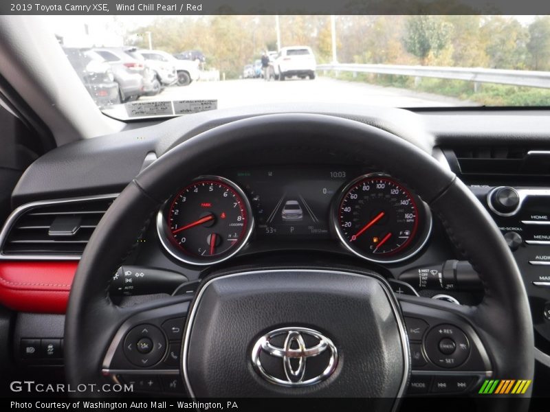 Wind Chill Pearl / Red 2019 Toyota Camry XSE