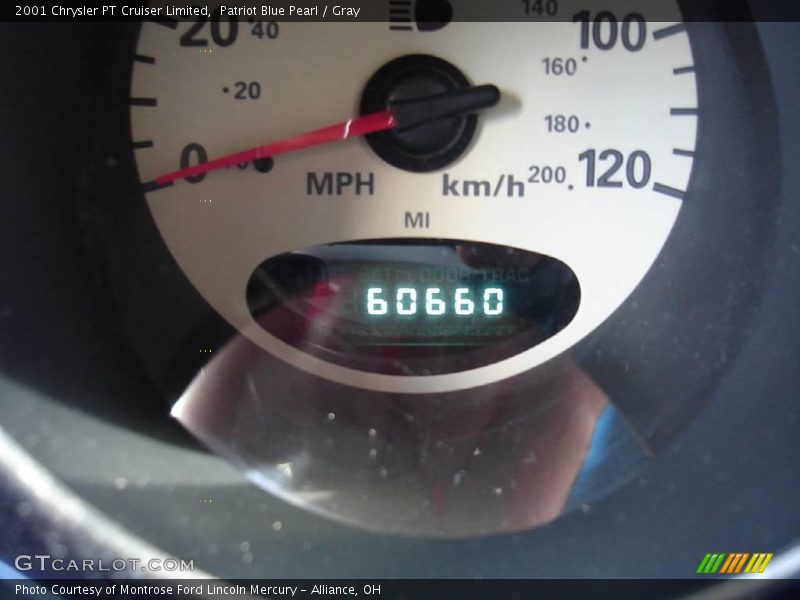 Patriot Blue Pearl / Gray 2001 Chrysler PT Cruiser Limited