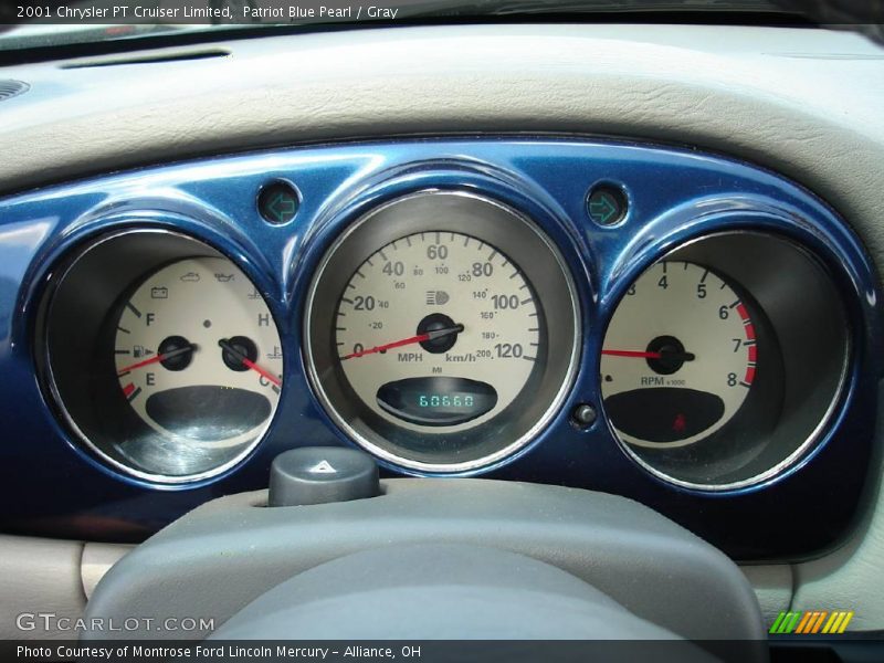 Patriot Blue Pearl / Gray 2001 Chrysler PT Cruiser Limited