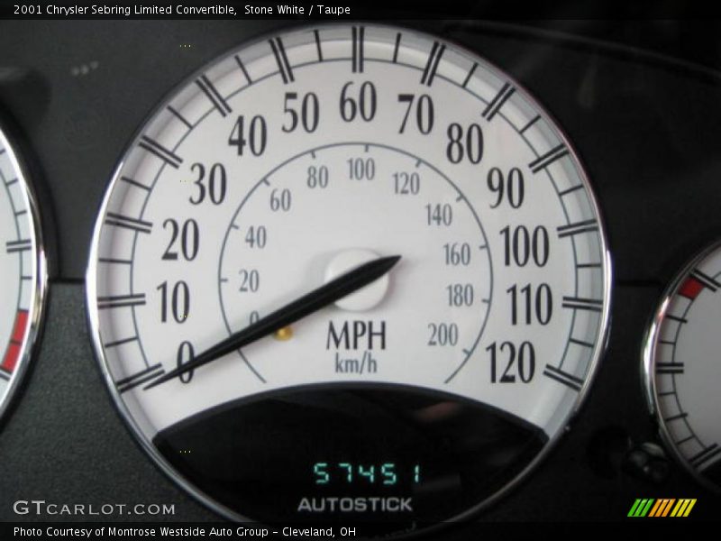 Stone White / Taupe 2001 Chrysler Sebring Limited Convertible