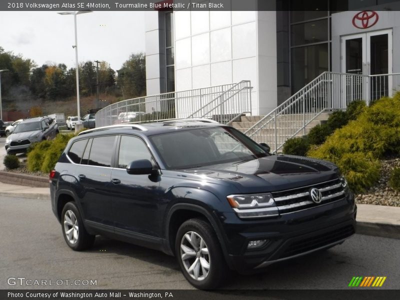 Tourmaline Blue Metallic / Titan Black 2018 Volkswagen Atlas SE 4Motion