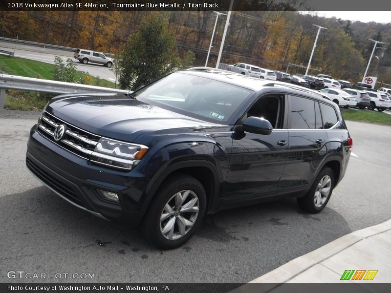 Tourmaline Blue Metallic / Titan Black 2018 Volkswagen Atlas SE 4Motion