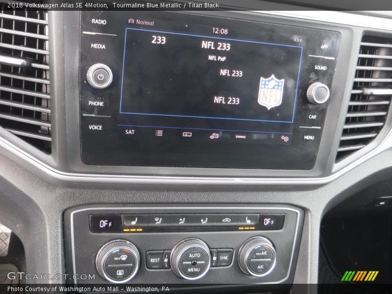 Tourmaline Blue Metallic / Titan Black 2018 Volkswagen Atlas SE 4Motion