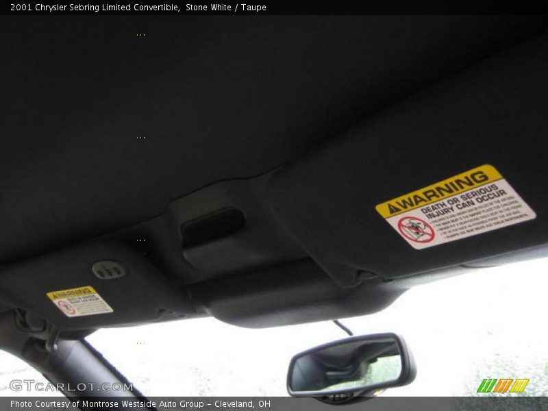 Stone White / Taupe 2001 Chrysler Sebring Limited Convertible