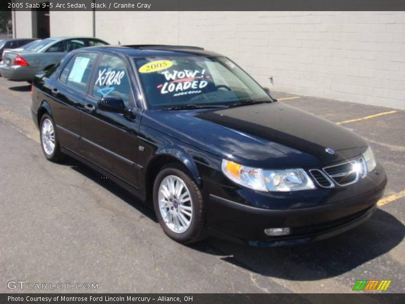 Black / Granite Gray 2005 Saab 9-5 Arc Sedan