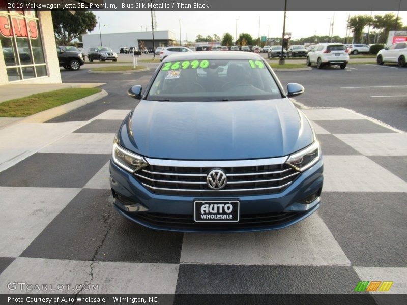 Blue Silk Metallic / Titan Black 2019 Volkswagen Jetta SEL Premium