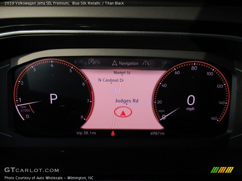 Blue Silk Metallic / Titan Black 2019 Volkswagen Jetta SEL Premium