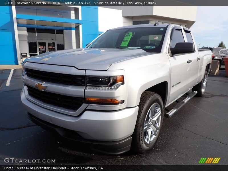 Silver Ice Metallic / Dark Ash/Jet Black 2016 Chevrolet Silverado 1500 WT Double Cab 4x4