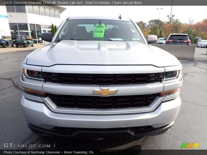 Silver Ice Metallic / Dark Ash/Jet Black 2016 Chevrolet Silverado 1500 WT Double Cab 4x4