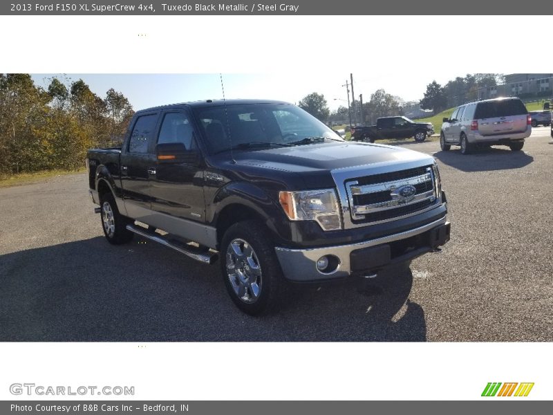 Tuxedo Black Metallic / Steel Gray 2013 Ford F150 XL SuperCrew 4x4