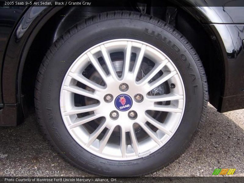 Black / Granite Gray 2005 Saab 9-5 Arc Sedan
