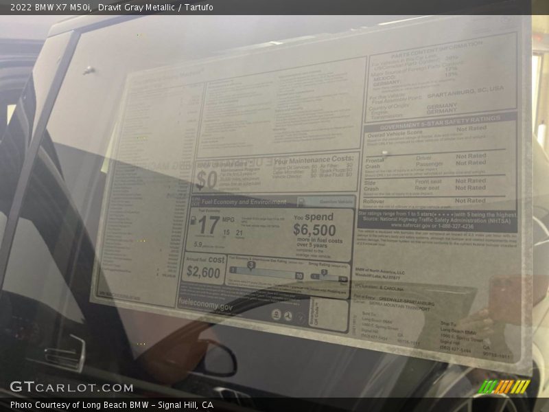 Dravit Gray Metallic / Tartufo 2022 BMW X7 M50i