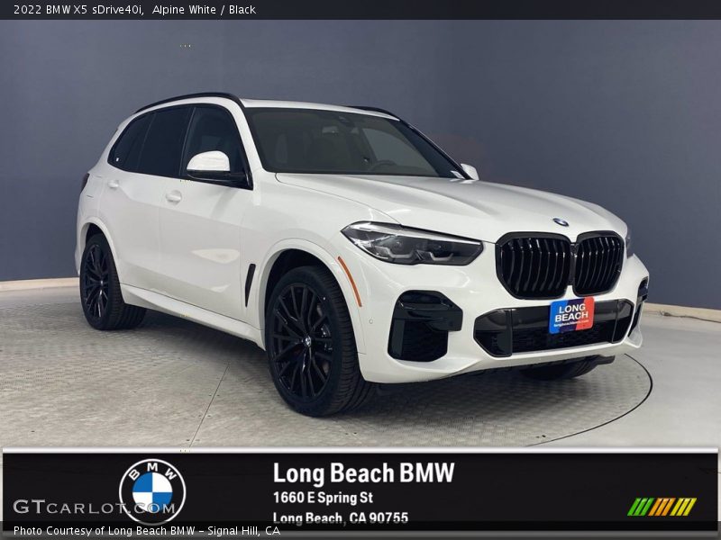 Alpine White / Black 2022 BMW X5 sDrive40i