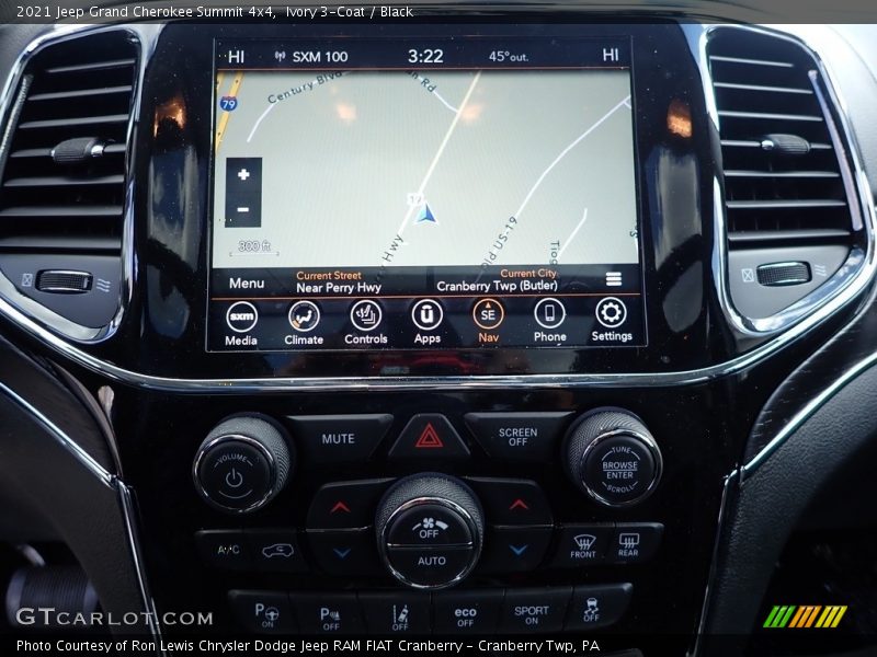 Navigation of 2021 Grand Cherokee Summit 4x4
