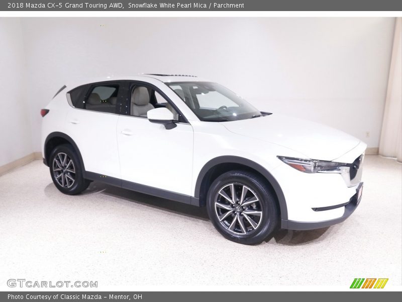 Snowflake White Pearl Mica / Parchment 2018 Mazda CX-5 Grand Touring AWD