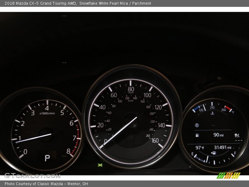 Snowflake White Pearl Mica / Parchment 2018 Mazda CX-5 Grand Touring AWD