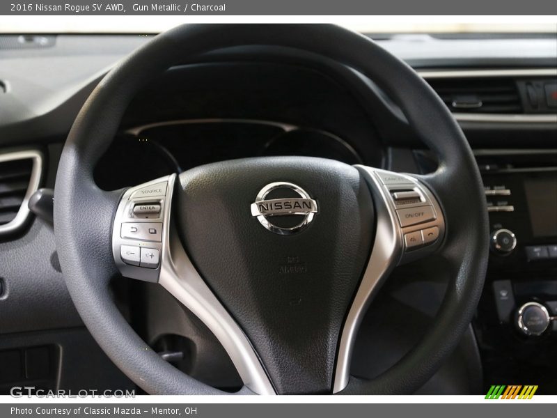 Gun Metallic / Charcoal 2016 Nissan Rogue SV AWD