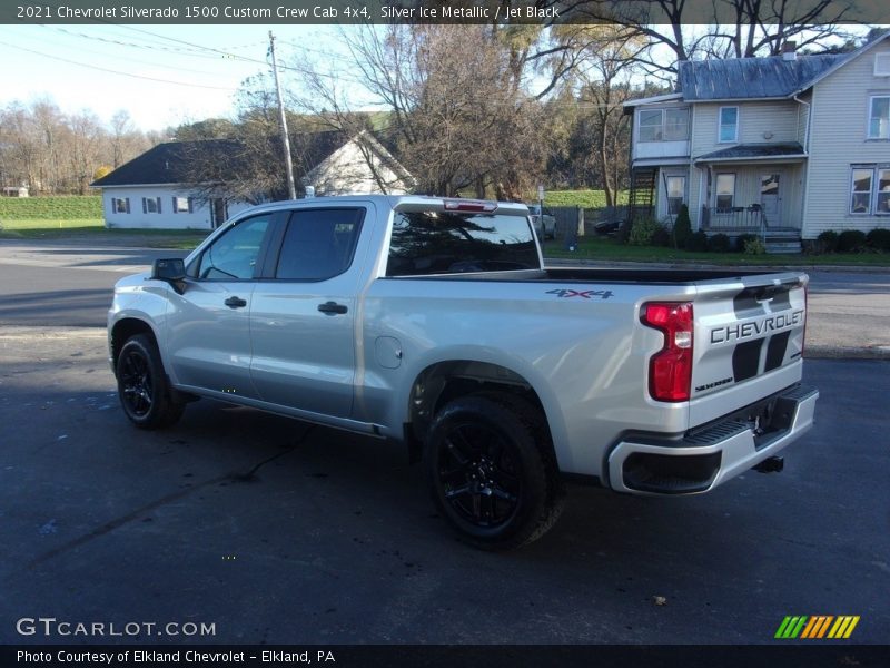 Silver Ice Metallic / Jet Black 2021 Chevrolet Silverado 1500 Custom Crew Cab 4x4