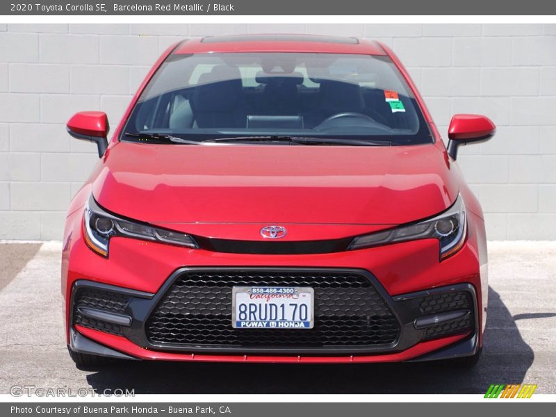 Barcelona Red Metallic / Black 2020 Toyota Corolla SE