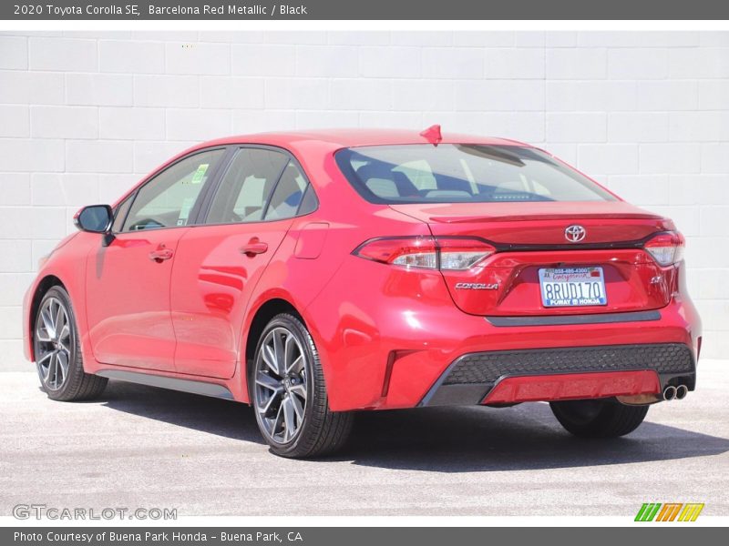 Barcelona Red Metallic / Black 2020 Toyota Corolla SE
