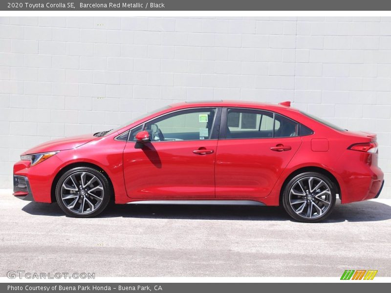 Barcelona Red Metallic / Black 2020 Toyota Corolla SE