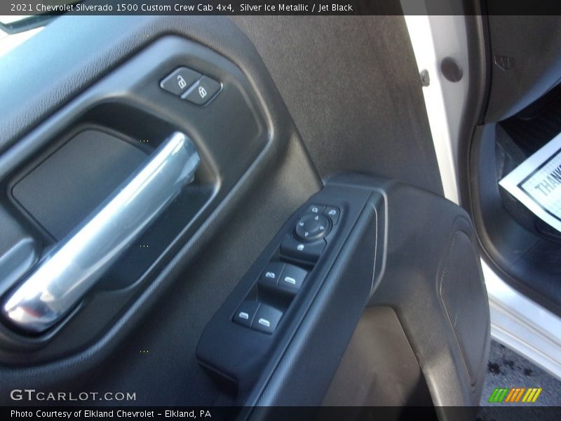 Silver Ice Metallic / Jet Black 2021 Chevrolet Silverado 1500 Custom Crew Cab 4x4