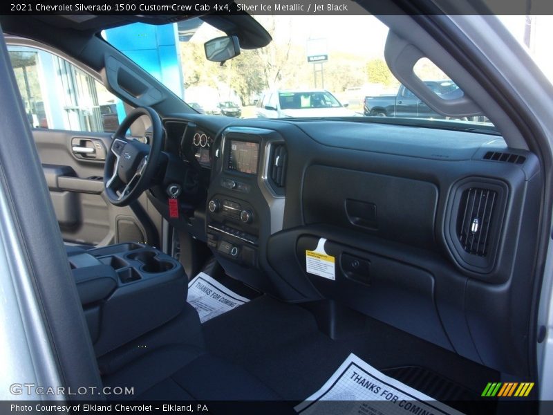 Silver Ice Metallic / Jet Black 2021 Chevrolet Silverado 1500 Custom Crew Cab 4x4