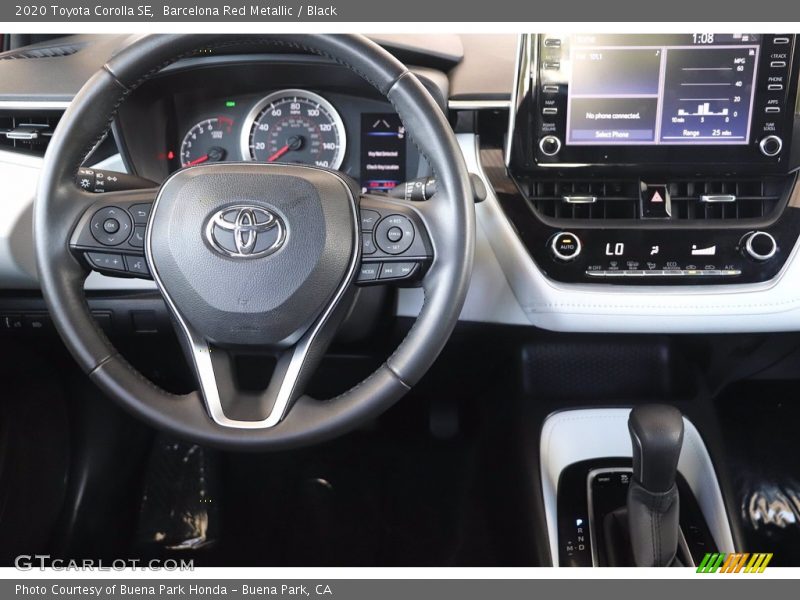 Barcelona Red Metallic / Black 2020 Toyota Corolla SE