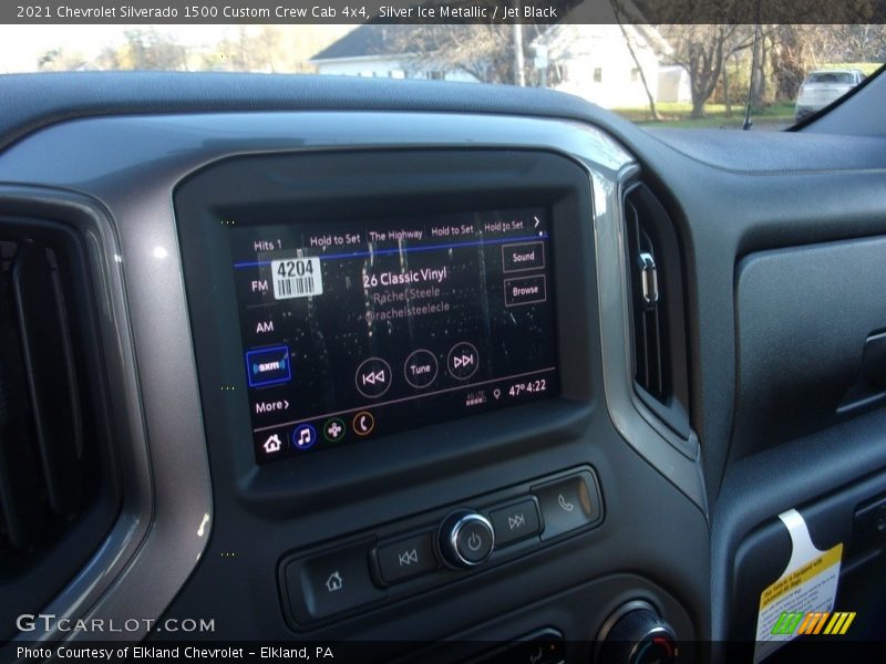Silver Ice Metallic / Jet Black 2021 Chevrolet Silverado 1500 Custom Crew Cab 4x4