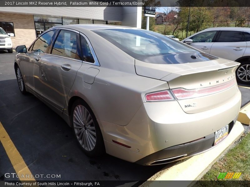 Palladium White Gold / Terracotta/Ebony 2017 Lincoln MKZ Reserve Hybrid