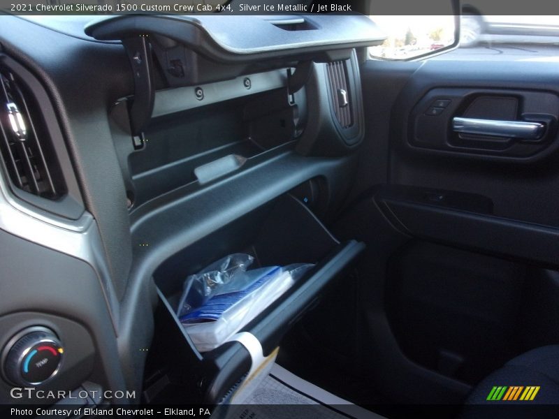 Silver Ice Metallic / Jet Black 2021 Chevrolet Silverado 1500 Custom Crew Cab 4x4