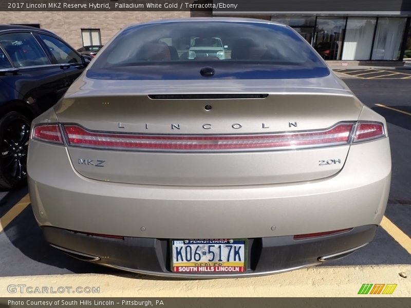 Palladium White Gold / Terracotta/Ebony 2017 Lincoln MKZ Reserve Hybrid